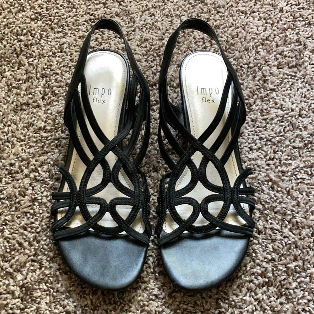 Black chunky heels 10M good quality
